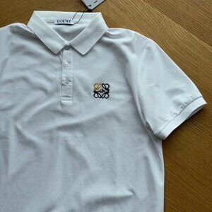 Loewe Polo Shirt with Small Logo Embroidery - Short Sleev